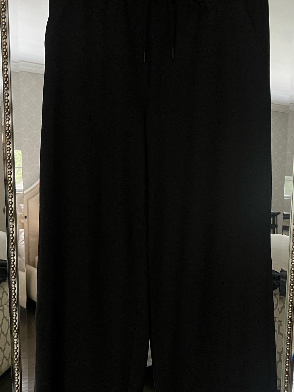 Lou & Grey Brushedsoft Slim Wide-Leg Drawstring Pants - Black - Picture 4 of 4